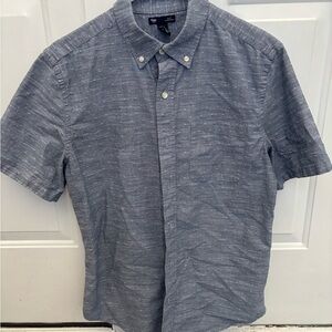 GAP Men's Blue Short Sleeve Shirt